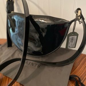 AllSaints Half Moon Leather Crossbody Bag
LIQUID BLACK